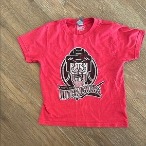 Next level Hockey Nutcrackers Kids Red T-Shirt. Size S 6-7.